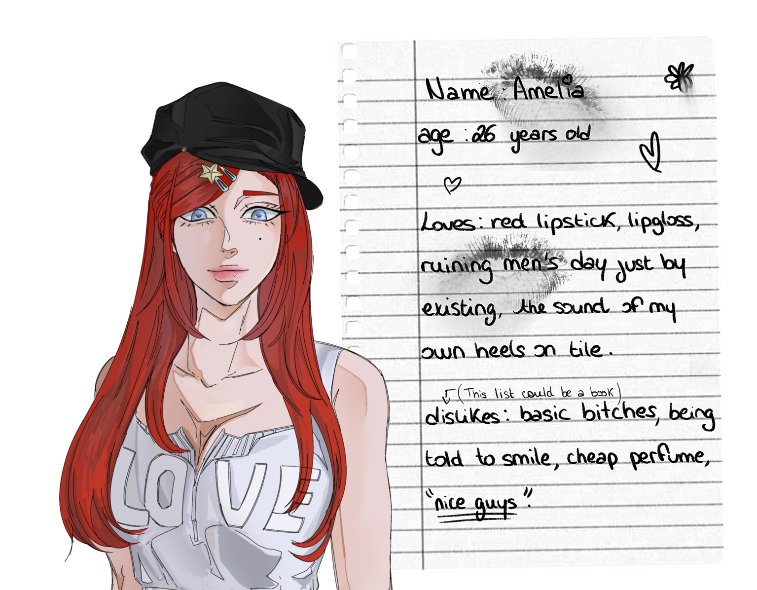 Amelia, the friend character in Big Bad Dogs